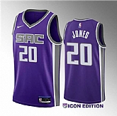 Men's Sacramento Kings #20 Colby Jones Purple 2023 Draft Icon Edition Stitched Jersey Dzhi ,baseball caps,new era cap wholesale,wholesale hats